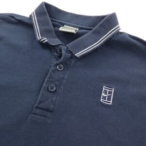 Vintage Nike Challenge Court Polo Shirt Men's Medium Blue Tennis Silver Tag